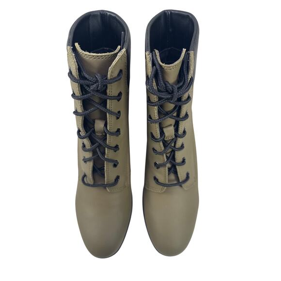 Timberland Allington Boots Heeled Womens 9 Olive Green Leather Lace Up Lug Sole - Picture 9 of 11